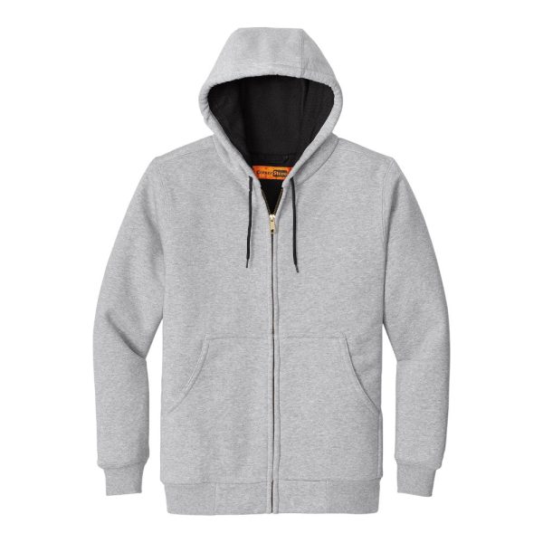 CornerStone Heavyweight Full Zip Hooded Sweatshirt with Thermal Lining CS620 For Cheap - Image 2
