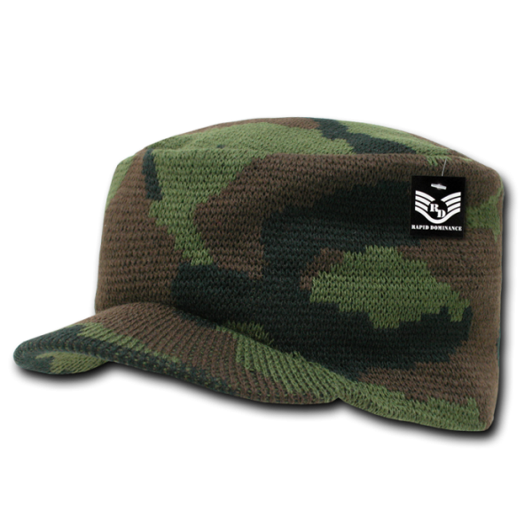 Camo Beanie Jeep Knit Watch Cap Flat Top GI Military Camouflage - Rapid Dominance R603 For Cheap - Image 2