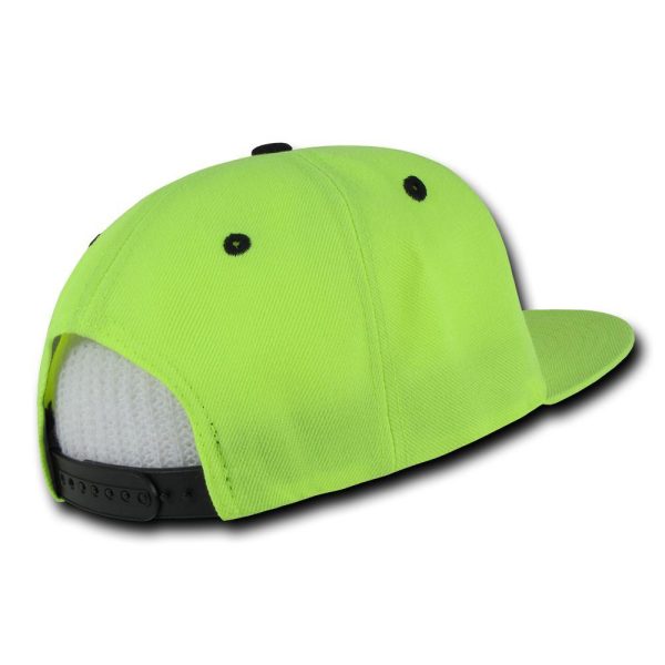 Decky 1077 Neon Snapback Hat, 6 Panel Flat Bill Cap Online - Image 4