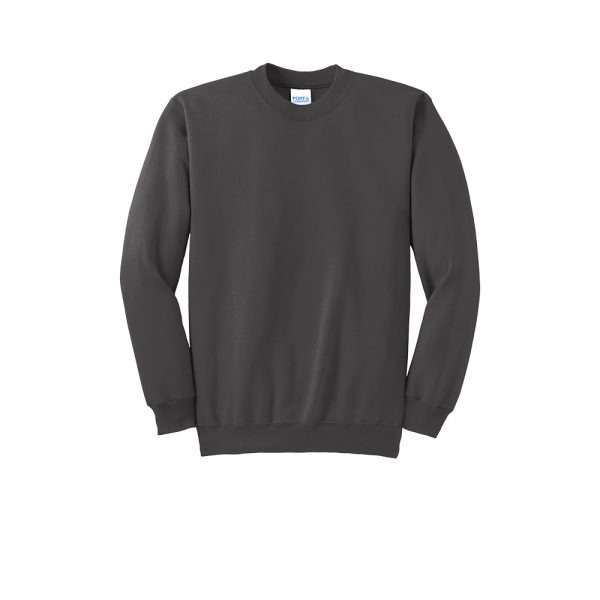 Port & Company PC90 Essential Fleece Crewneck Sweatshirt - Charcoal Sale - Image 2