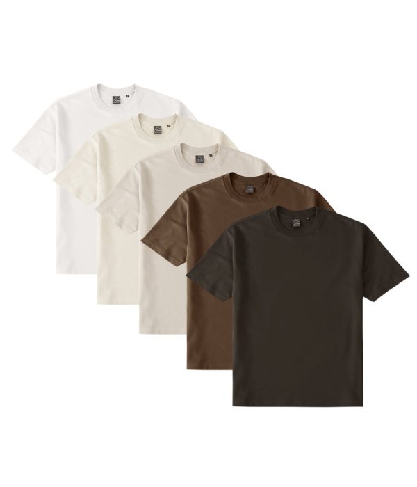 Axism 7010 Dri Ease Oversized Tee Bundles-5 SHIRTS Hot on Sale