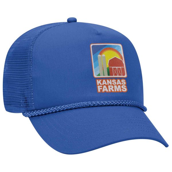 Otto 5 Panel Mid Pro Mesh Back Trucker Hat, Cotton Blend Twill Rope Cap - 39-071 Discount - Image 4